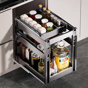 油壶款抽中调味篮91铝合金抽抽中置抽调篮全铝收纳篮铝味合金物架