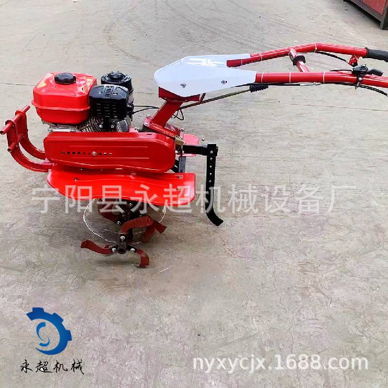 家用小型微耕机汽油式旋耕机菜园果园耕地机手扶式犁地机单人操作
