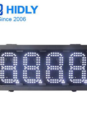 加油站LED油价牌6寸白色户外LED油价数字显示屏厂家出口货源