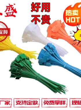 扎电脑线2.5*100mm标牌扎带 白色自锁式环保尼龙66材质铭牌扎带