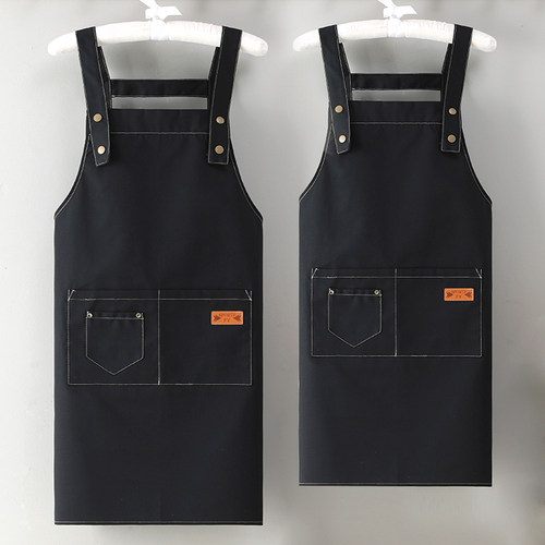 围裙定制logo印字美甲咖啡餐饮工作服透气耐磨防脏新款家用厨房