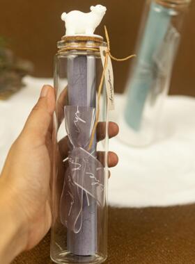 不一样信｜大许愿流号瓶漂浪漫信纸UGS的创意节日礼物婚礼拍摄愿