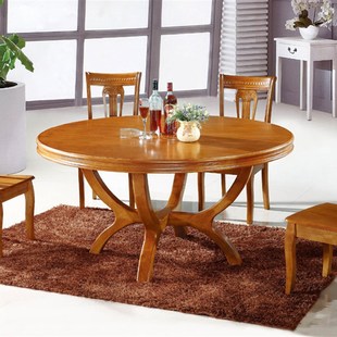 圆形餐桌实木餐桌椅组合圆桌2米大圆台酒店饭店餐馆吃饭桌子家用