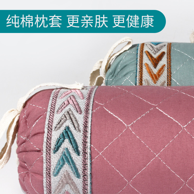 颈椎枕圆枕头决明子黄荆子护颈椎助睡眠修复颈椎专用圆柱糖果枕