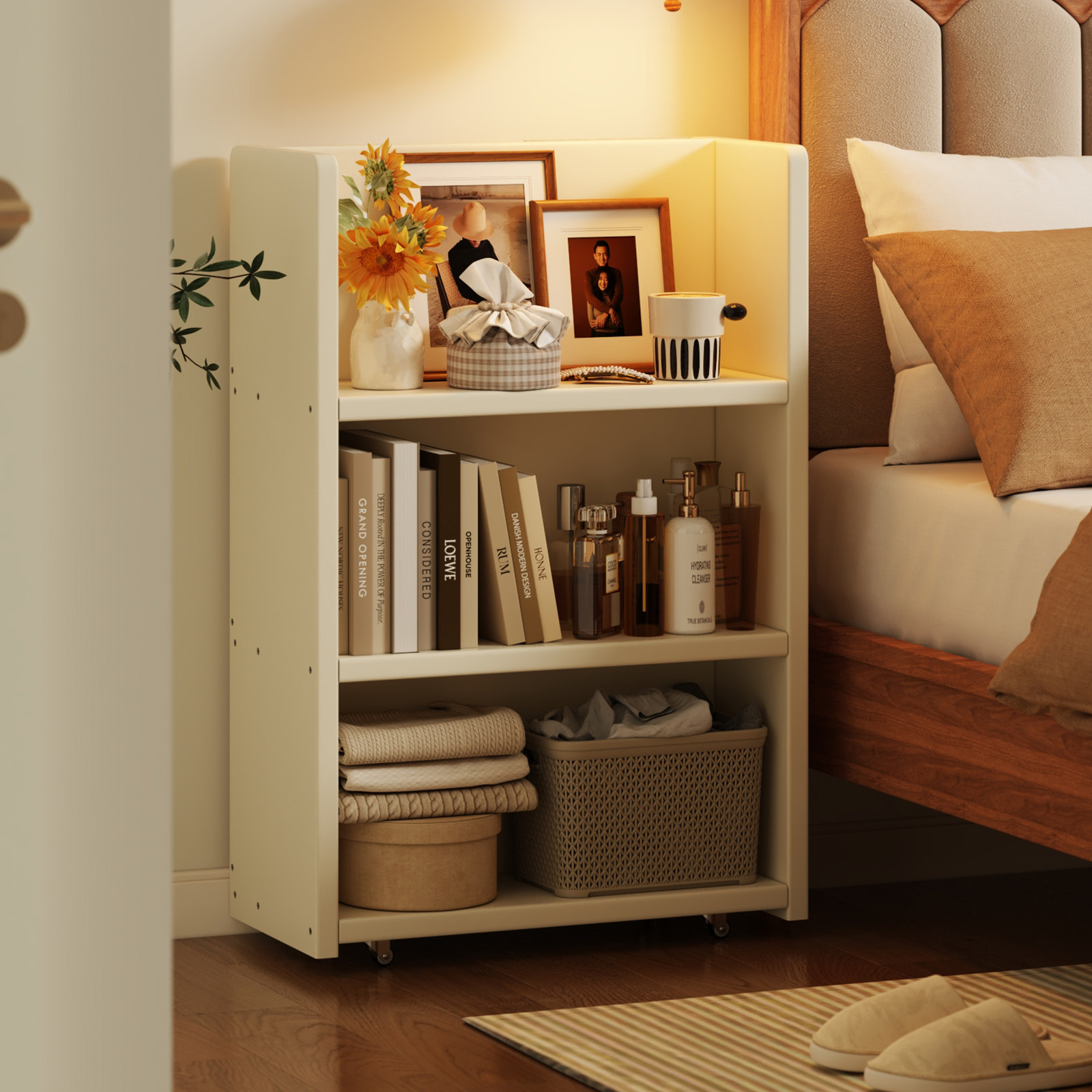 实木移动边几卧室床头储物柜家用转角多层书架置物架多功能小推车,住宅家具,移动边几/推车,淘宝优惠券,粉丝福利购,淘宝优惠卷