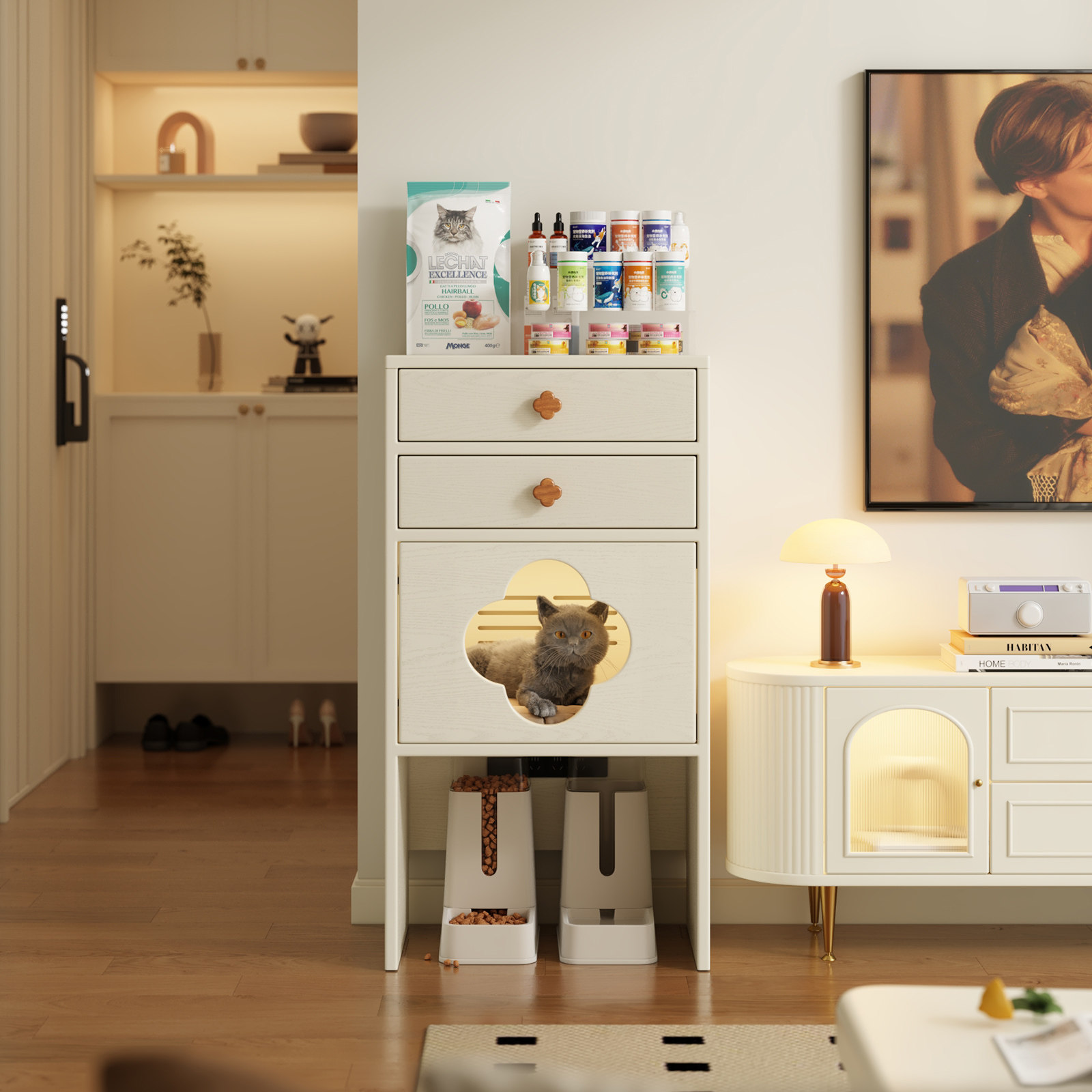 家用客厅猫窝架猫窝一体宠物用品多层储物柜靠墙猫窝宠物用品收纳,住宅家具,其它柜类,淘宝优惠券,粉丝福利购,淘宝优惠卷