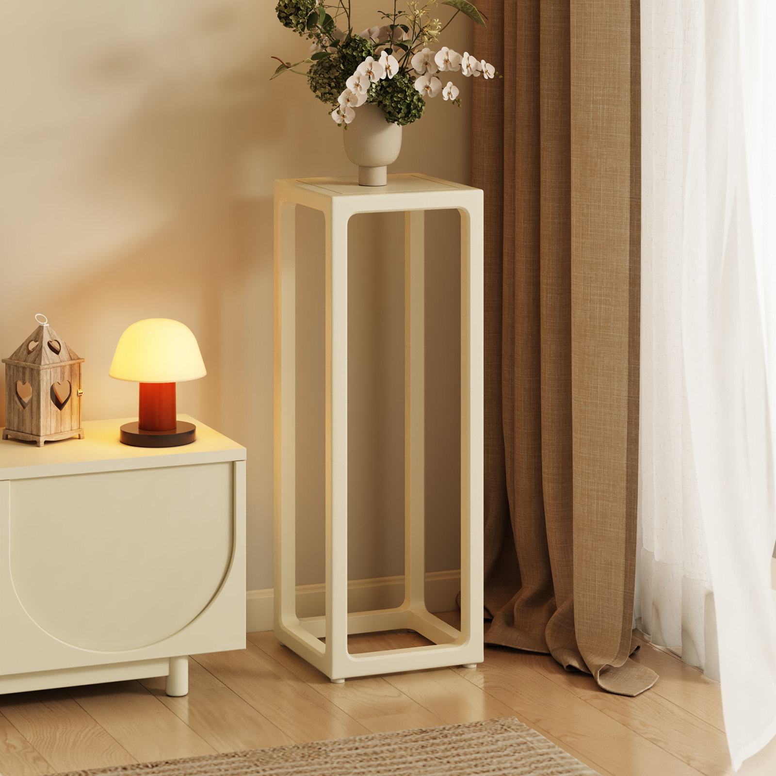 角落花架落地花几靠墙收纳装饰置物架花盆架子客厅室内奶油风摆件