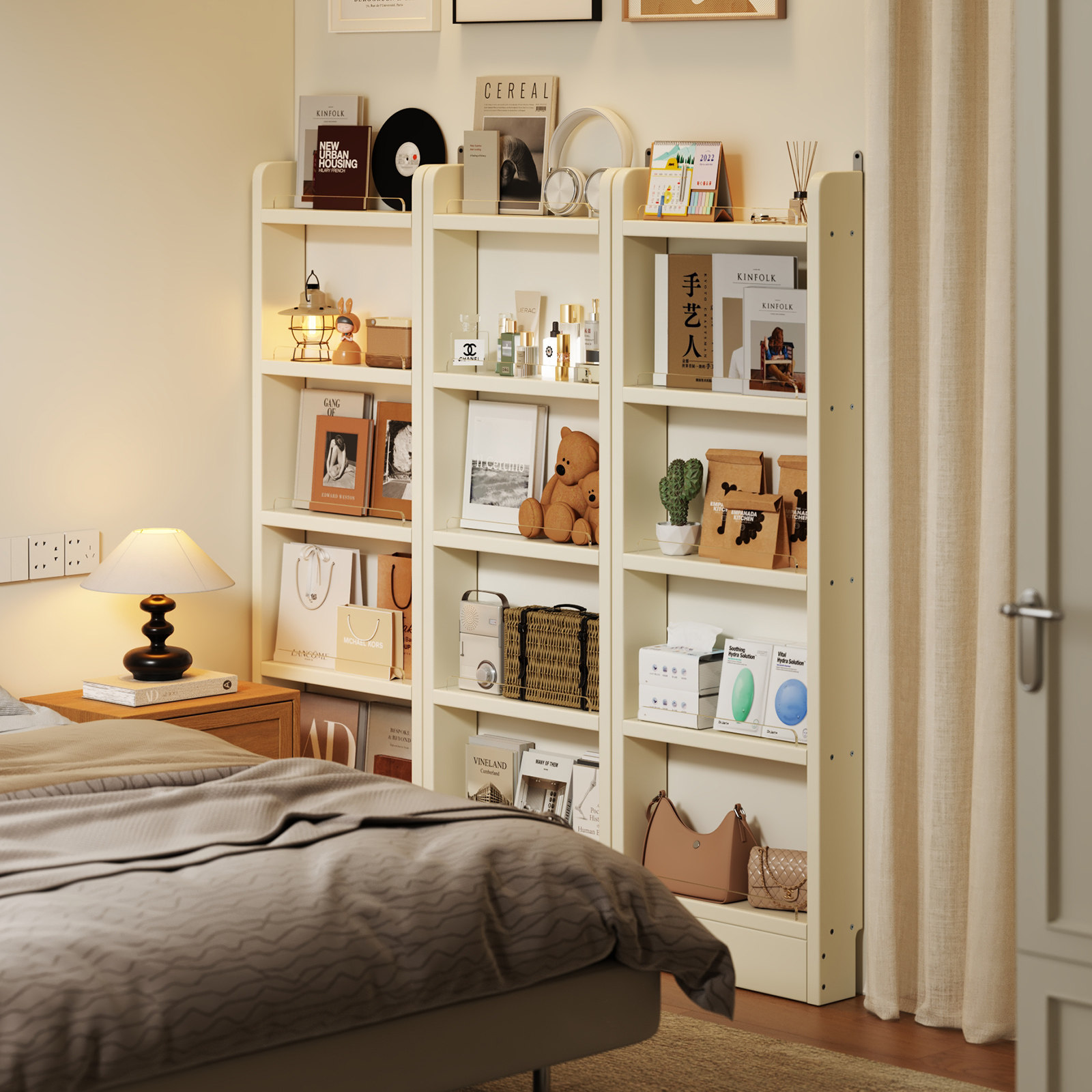 卧室实木置物架家用小户型书架客厅多层收纳展示架床边柜陈列架,住宅家具,搁板/置物架/家用陈列架,淘宝优惠券,粉丝福利购,淘宝优惠卷