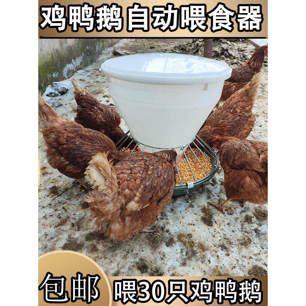 NNG鸡鸭鹅通用喂喂食槽自动鸡槽料喂喂食槽户外养殖喂料器