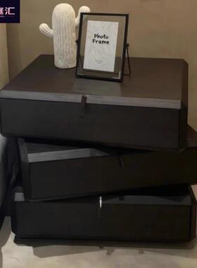 头柜卧室轻主卧家用奢实木床50444头柜简约现创意床旋转代床头柜