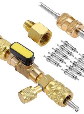 R410AR2阀芯拆卸963器安装工具带双尺寸HSAE21/4和5/16端口用于VA