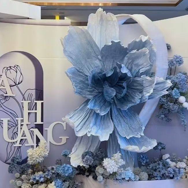 DIY酒红色纸艺花婚礼花巨型婚庆手工美塑花舞台背景褶皱结婚中式,节庆用品/礼品,婚庆绢花,淘宝优惠券,粉丝福利购,淘宝优惠卷