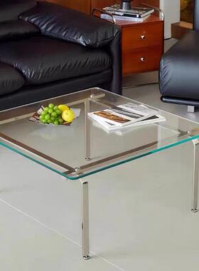 轻钢奢客厅沙发小茶几锈简桌约玻璃小不IMQ户型家用边北欧小型泡