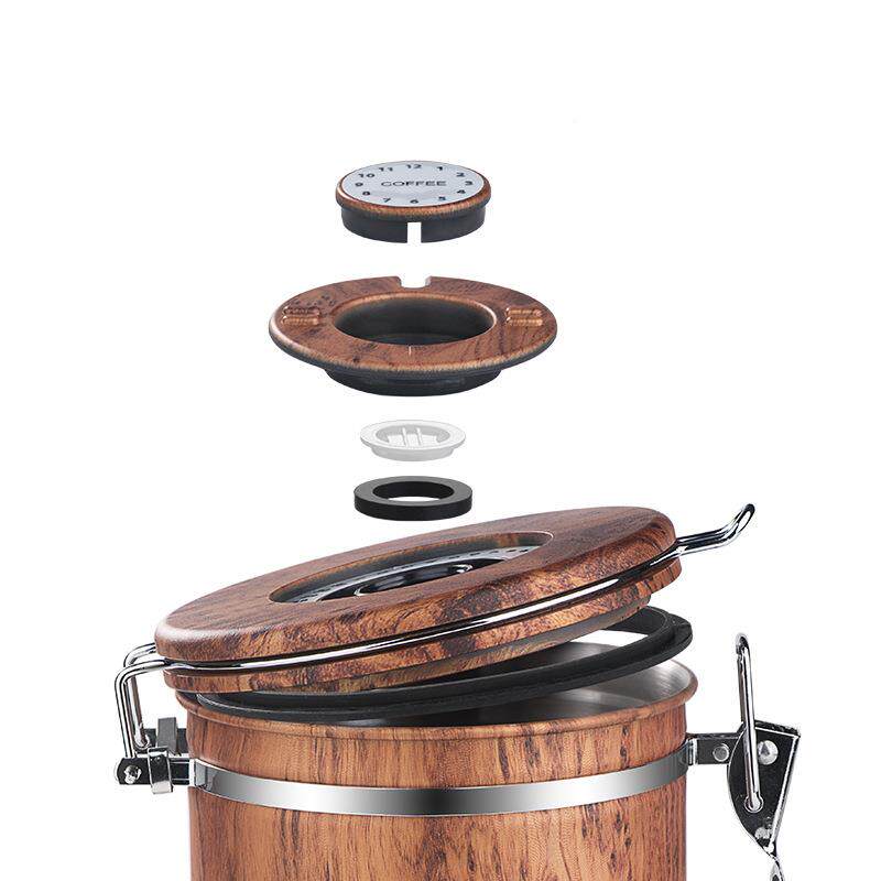 现货咖啡豆存罐真空单向气排咖保啡密封罐带日期储存收纳NUI粉储