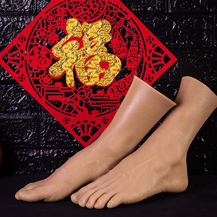 真足模真倒模脚人模画4601拍摄展示道具医学213仿绘假脚大码男脚