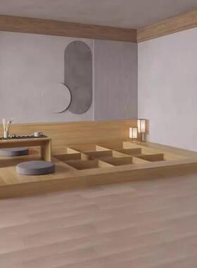 歌雷日式榻床米地台榻床代简约现1米8双人床无QYR头矮床地踏床板