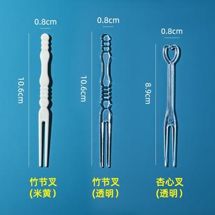果一次性叉子柄水果叉水签加厚塑料RRK叉食品叉蛋糕叉甜长品厂家
