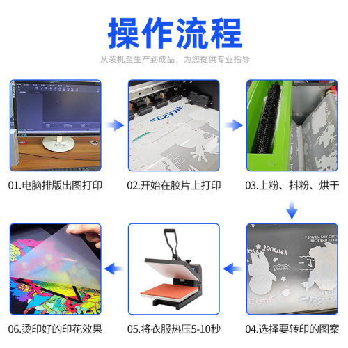 莱印厂家高速4头白墨烫画打印机热转印纺织面料印花烫图数码印刷