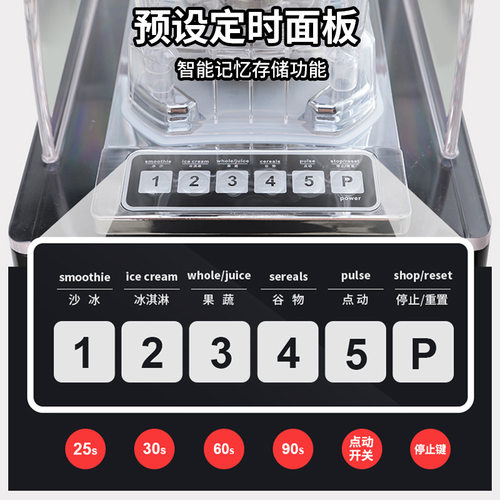 CZ0001带罩沙冰机刨冰机碎冰机奶茶店榨汁搅拌奶昔机商用静音220v