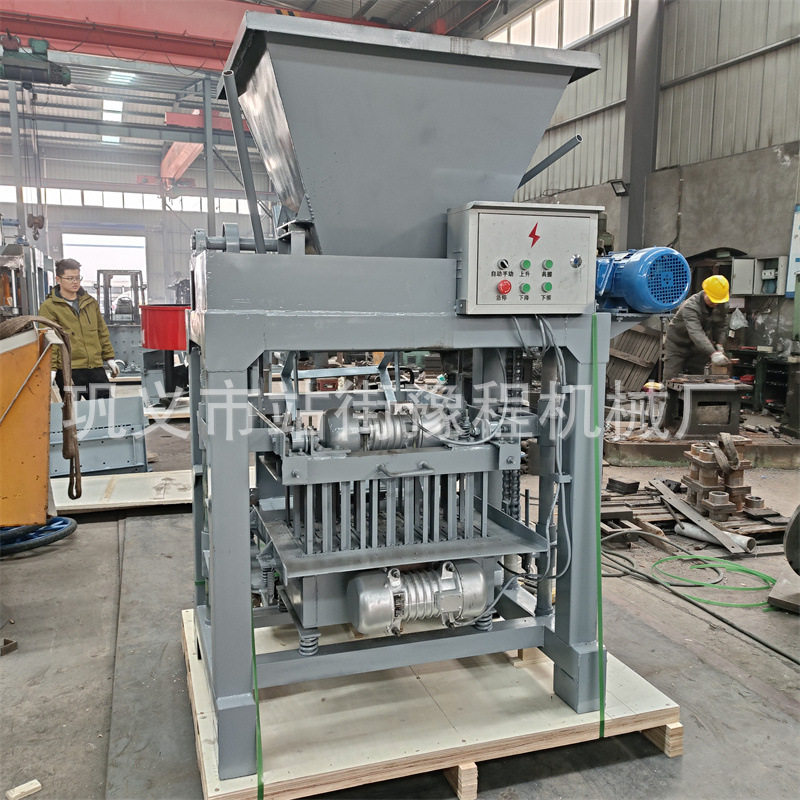 小型全自动空心砌块砖机路面免烧水泥制砖机混凝土垫块砖机生产线