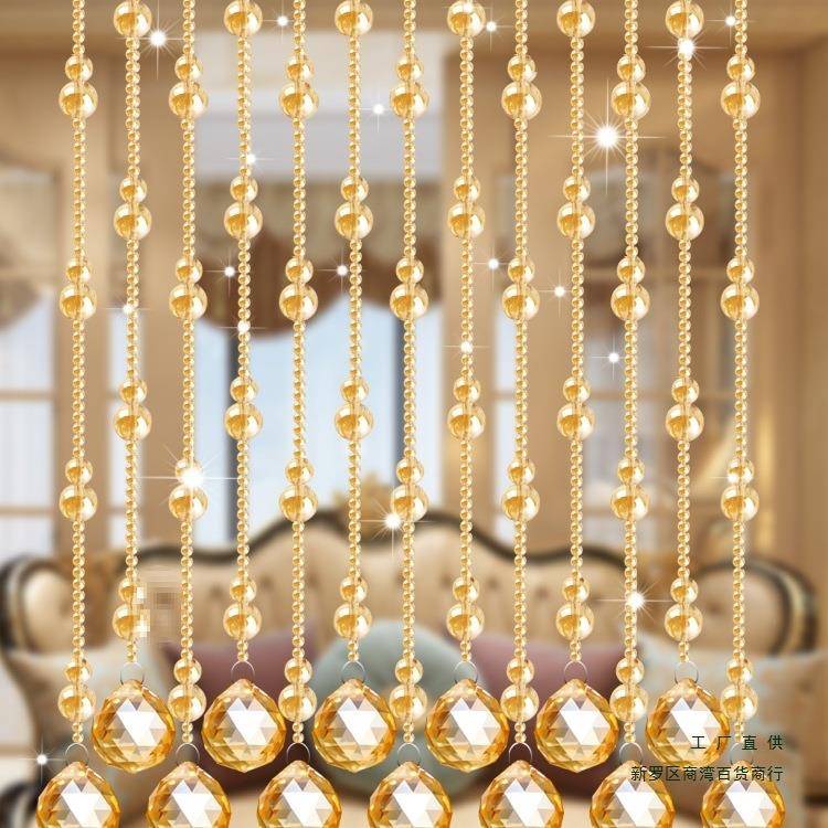 水晶葫芦珠帘隔断门帘装饰玄关厨房厕所卧室成品帘屏风挂帘免打孔