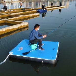 户外多种规格PVC充气钓鱼浮台 便携水上钓鱼浮台充气皮划艇