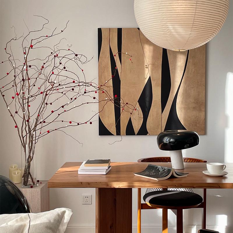 歌挂厅剧魅影侘寂风抽围象客厅装饰画极简几何餐画HMV玄关斗柜氛