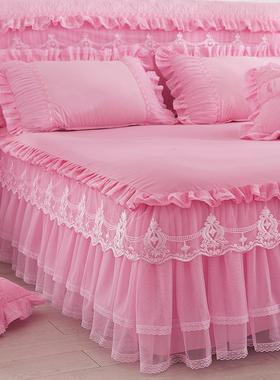 韩版公主03366 蕾丝裙床单件床罩婚庆防滑护边花床笠床套床垫保套