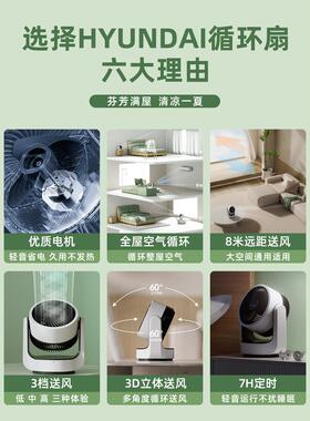XFS-TD19HYUND环IA空气循扇家用静音台式扇电风办公室桌面小型大