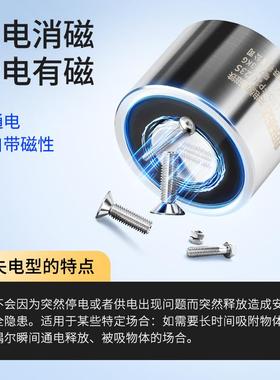 朗硕电通消磁失电型电磁铁强磁力1工业SQG电永磁/吸盘DC242V断电