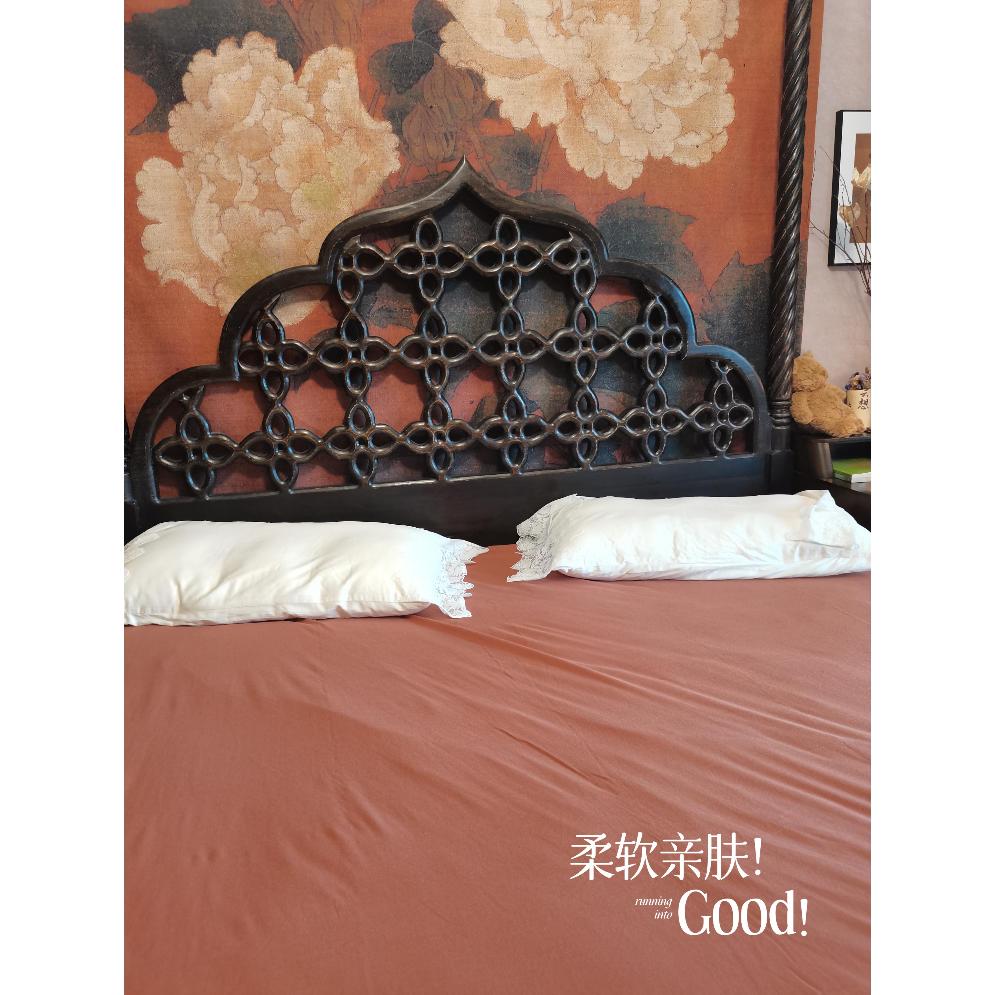 四季可用柔软肤针织亲棉床笠床单IGS好看的纯色婴床敏感肌天孩竺