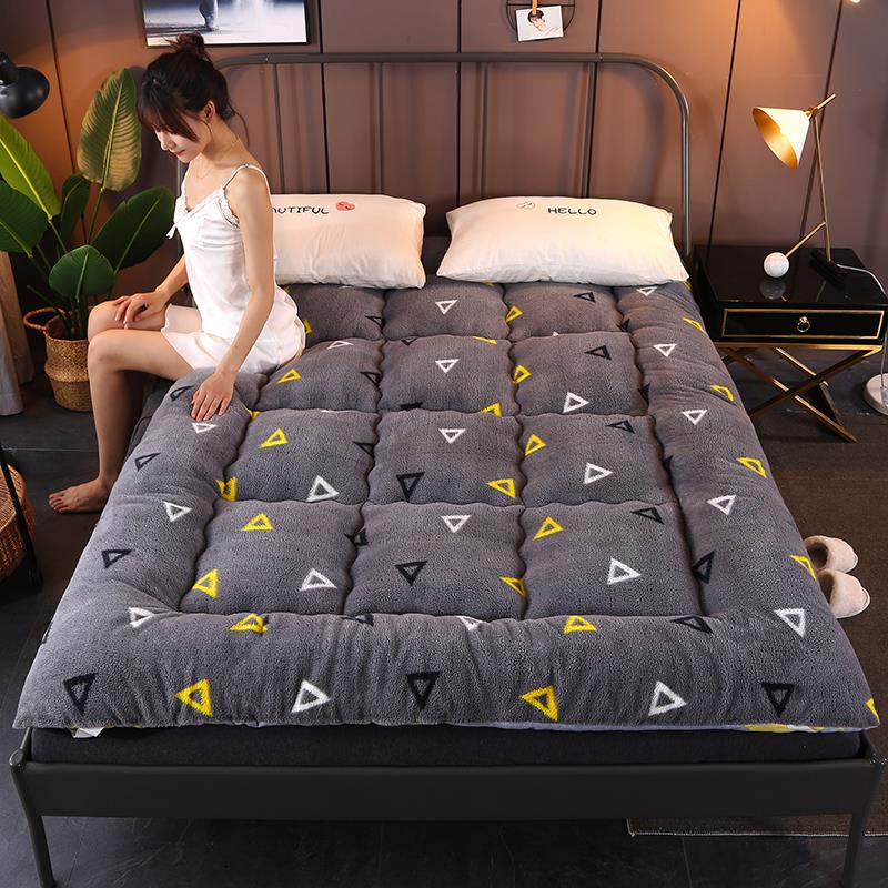 羽丝棉垫折床加厚羊羔绒.学生宿舍榻榻米叠床褥子2.0UBUX2X22米垫