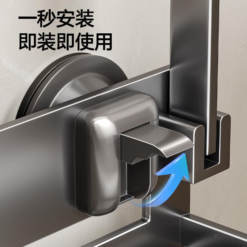 吸盘折可浴叠脸盆NNC置物架免打孔室多家层脸盆架用整理化妆室