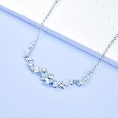 银DVNRR蝶羽流光 设计师创 夜光蝴原炼蝶闺蜜手sPEH925送闺蜜礼物