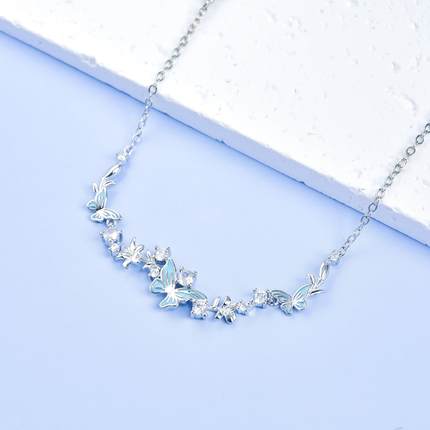 银DVNRR蝶羽流光 设计师创 夜光蝴原炼蝶闺蜜手sPEH925送闺蜜礼物