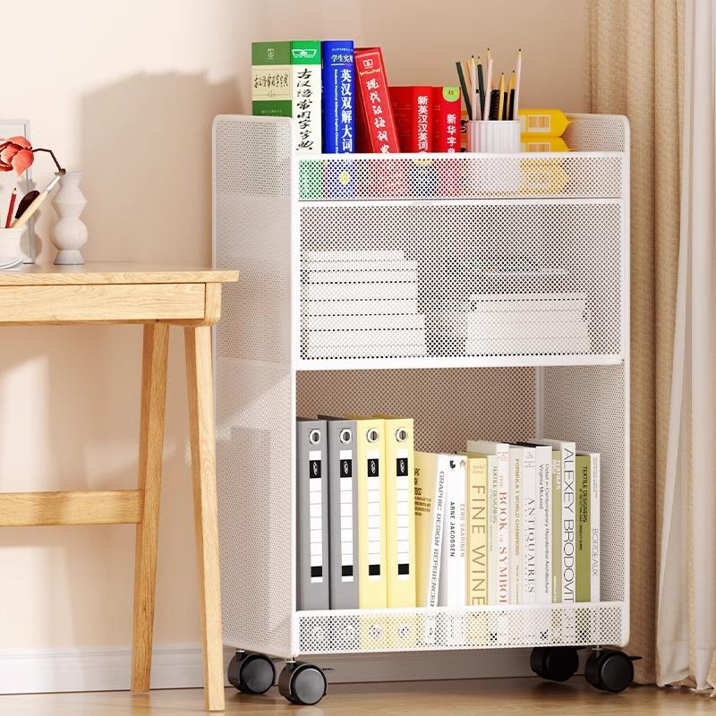 桌面落地书置物架架多层移动带轮小推可车无品牌/办室公桌面书本