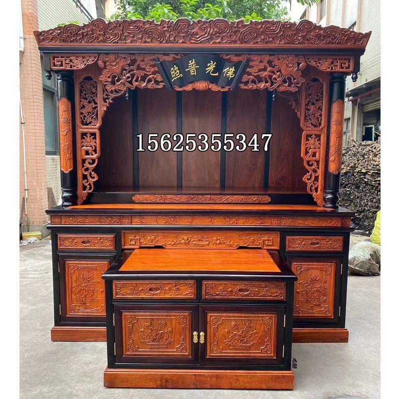 寺庙大型实木佛堂神龛佛龛立柜牌位神像神台祠堂佛柜供桌贡台定制