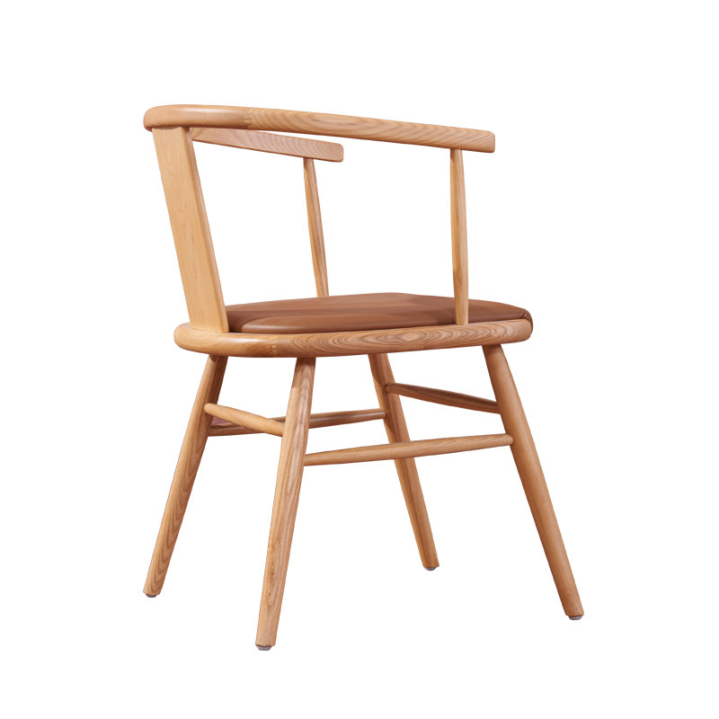 实木餐椅美式复古太师椅新中式古典实木椅子北欧休闲简约酒店餐椅