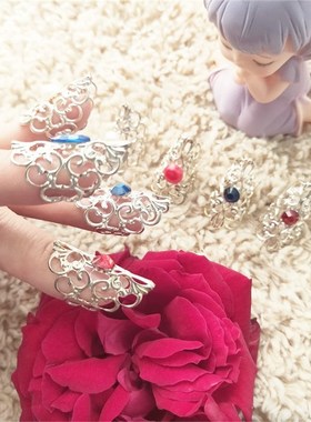 千手观音手指甲套肚皮舞蹈古装代假长护甲套宫廷古风儿童生日礼品