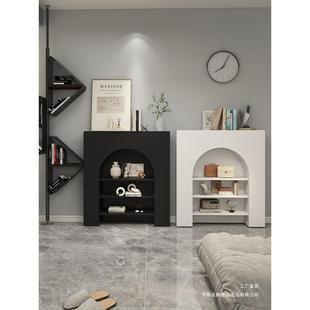 法式壁炉装饰柜奶油风客厅玄关柜沙发边柜展示柜直播间拍照背景