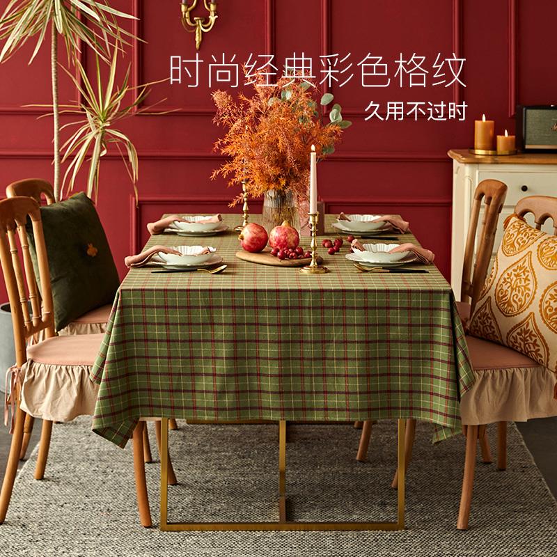 蜡端笔派匹色斯堡子桌布高复格古绿节日氛围蜀绣餐ZB-PSBZY桌方形