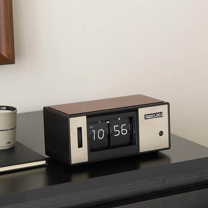 复古机饰械自动页电桌子时钟摆台式数字钟SZBJ-99D表面摆件创翻意