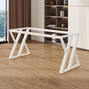 公桌架电脑桌腿大板脚铁支金为固架餐桌工作台脚办会议桌艺金属书