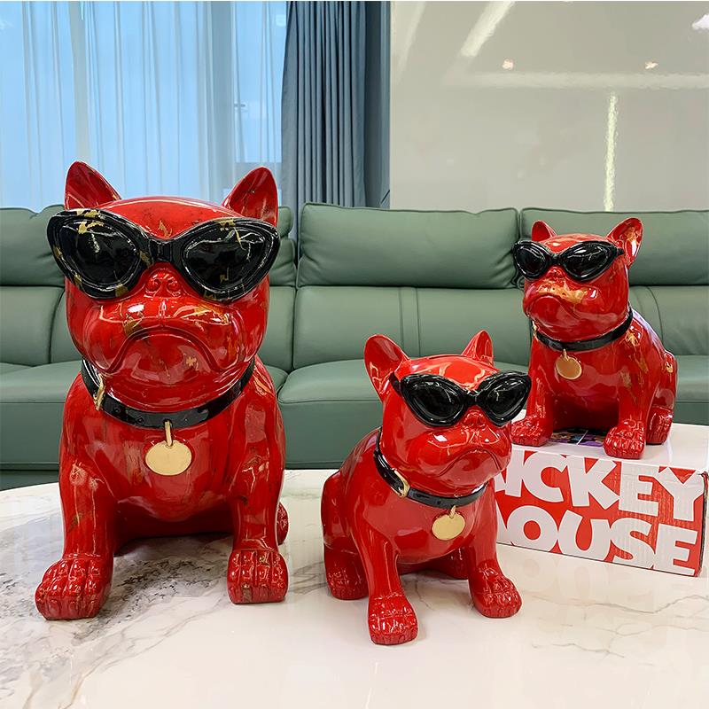 意法钱斗狗件摆002落地大创号存罐轻奢家居客厅电视柜酒柜玄关装