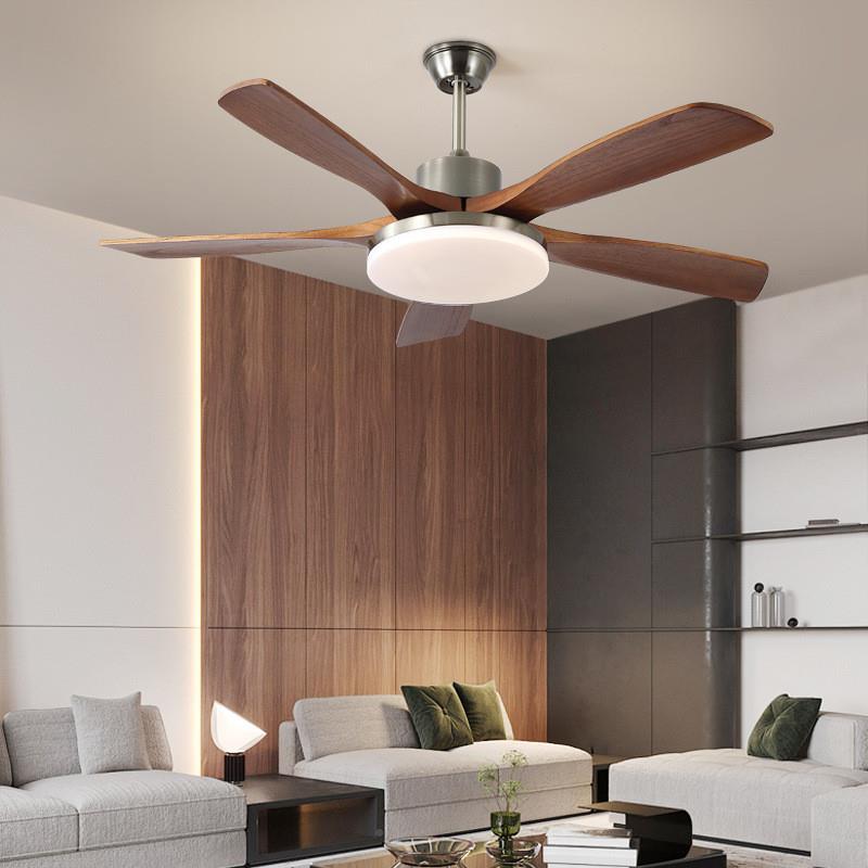 新中式古铜色ZOVE风扇中山实木灯灯北寂欧灯餐灯厅侘吊风扇具