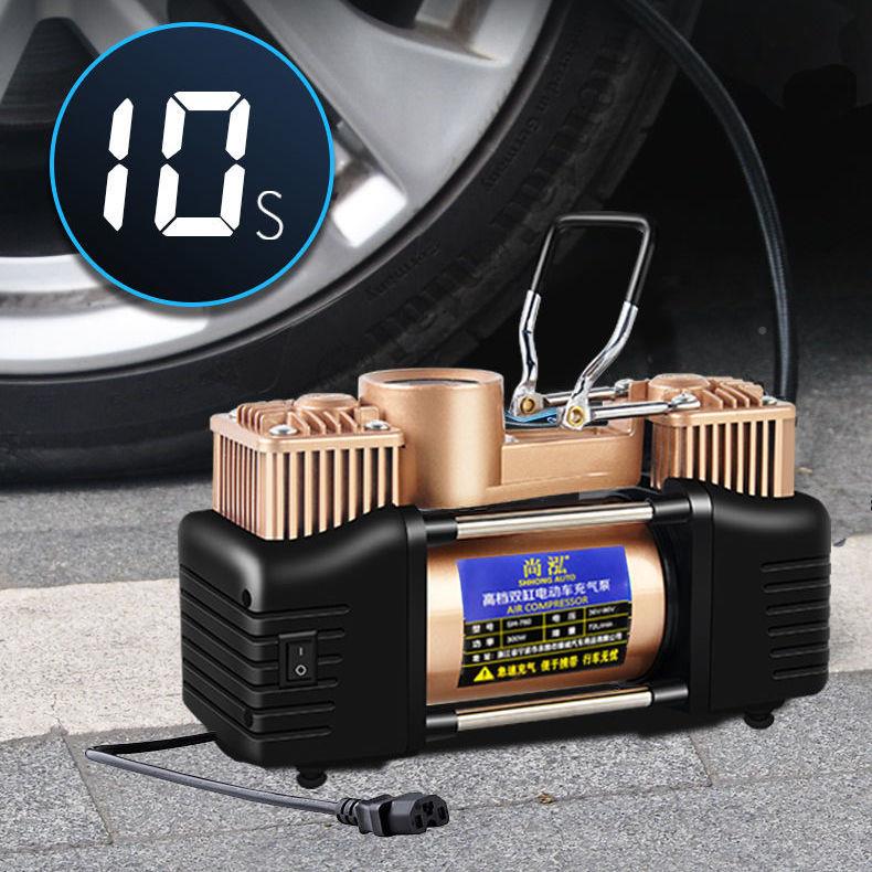 电动车充气泵SH-760缸金属电双瓶车打气泵48V60V7V2动V96通用电打