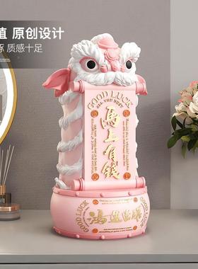 新zls20250舞中式醒狮狮摆件客厅视柜玄关桌面装饰店铺品开业乔迁