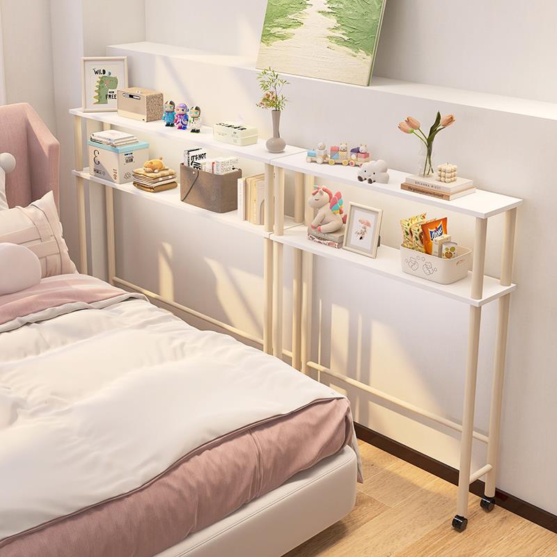 头夹缝置物架床尾缝隙窄边长条床头靠墙极1窄床5cm收纳01窄柜边柜