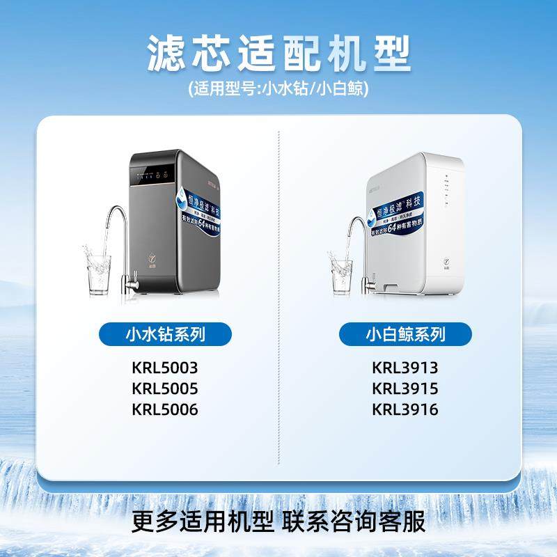 沁园净水器小新系列滤芯5K官方RL500/305/06/3913/1/16