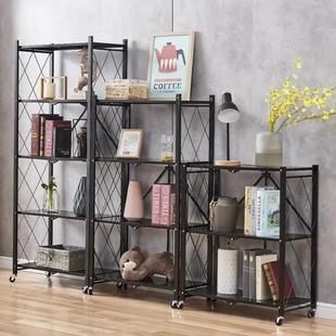 厨房安置置物方框圆框架免装加厚多层微波炉物烤箱架落地收纳架厨